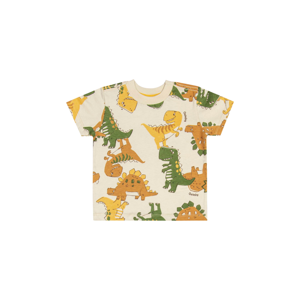 CAMISETA MANGA CURTA EM MEIA MALHA ABSTRATO