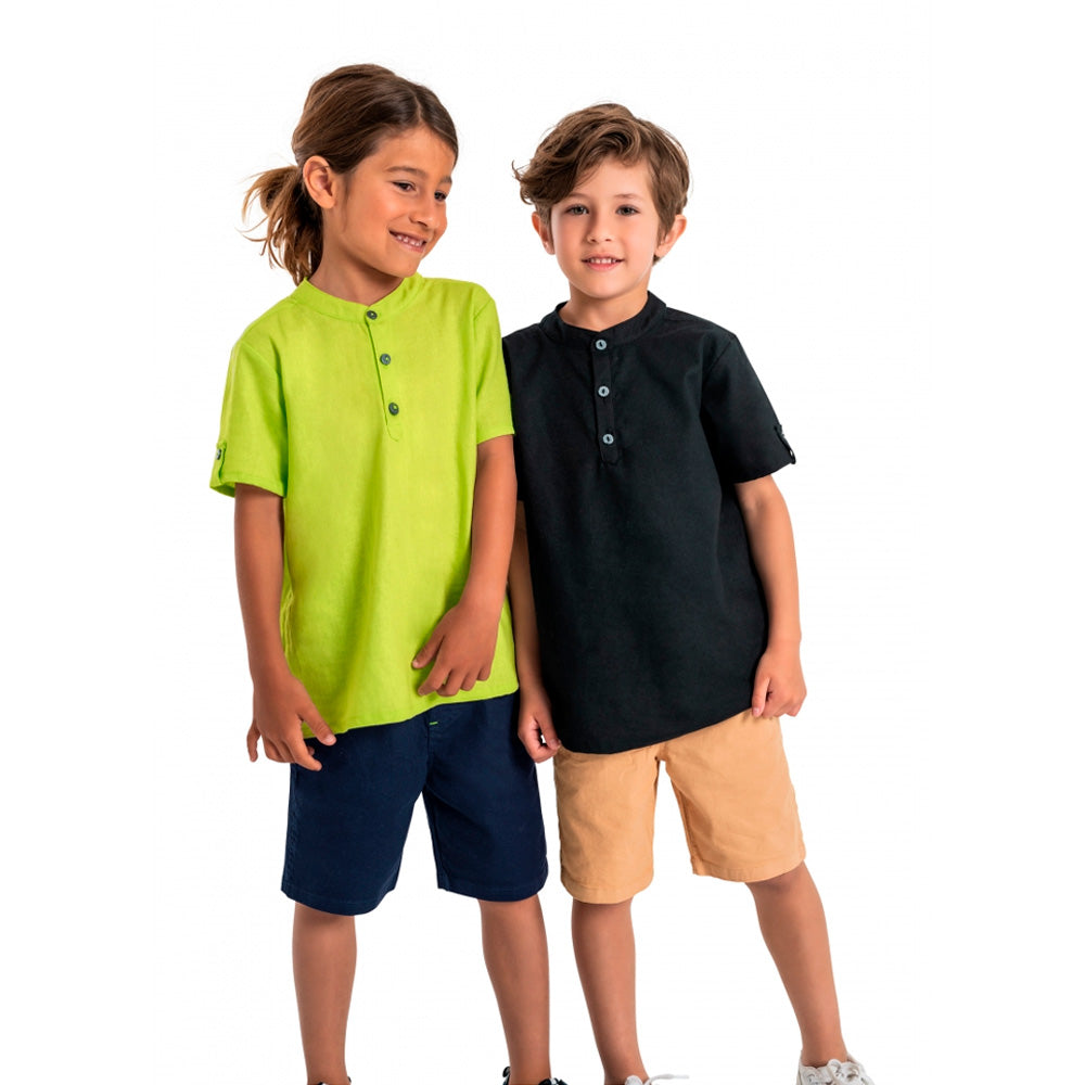 CONJUNTO CAMISA TECIDO BERMUDA EM SARJA