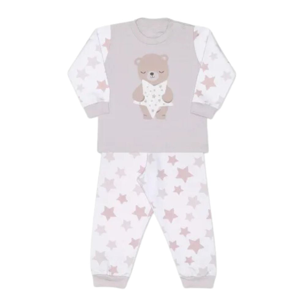 PIJAMA MOLETINHO CONTANDO ESTRELAS (1 AO 3)