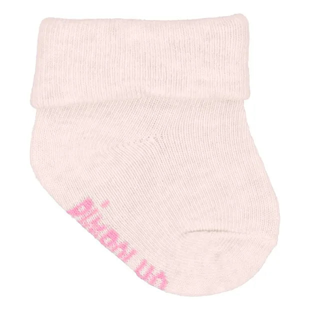 MEIA LISA COM VIRA RN FEMININO PIMPOLHO ROSA CLARO