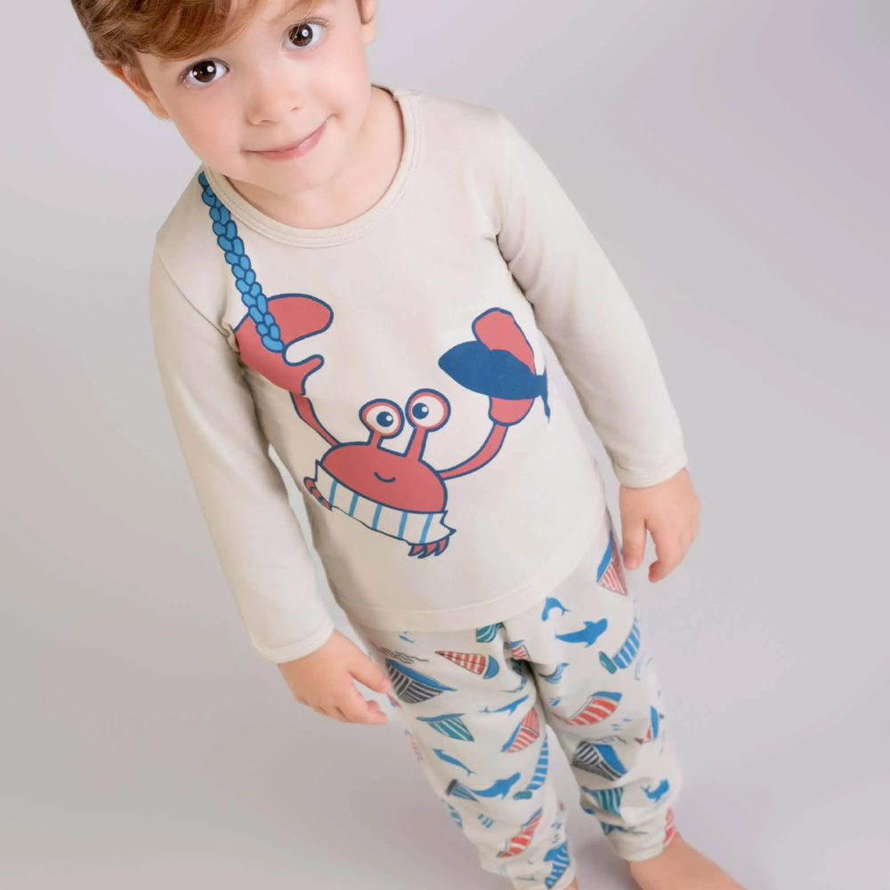 PIJAMA MODAL BARCO CARANGUEJO (1 AO 3)