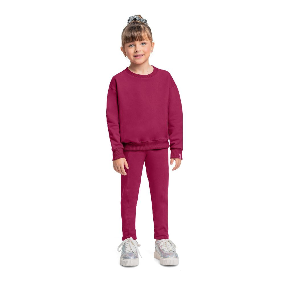 BLUSAO EM MOLECOTTON AZUL/PINK/ROSA