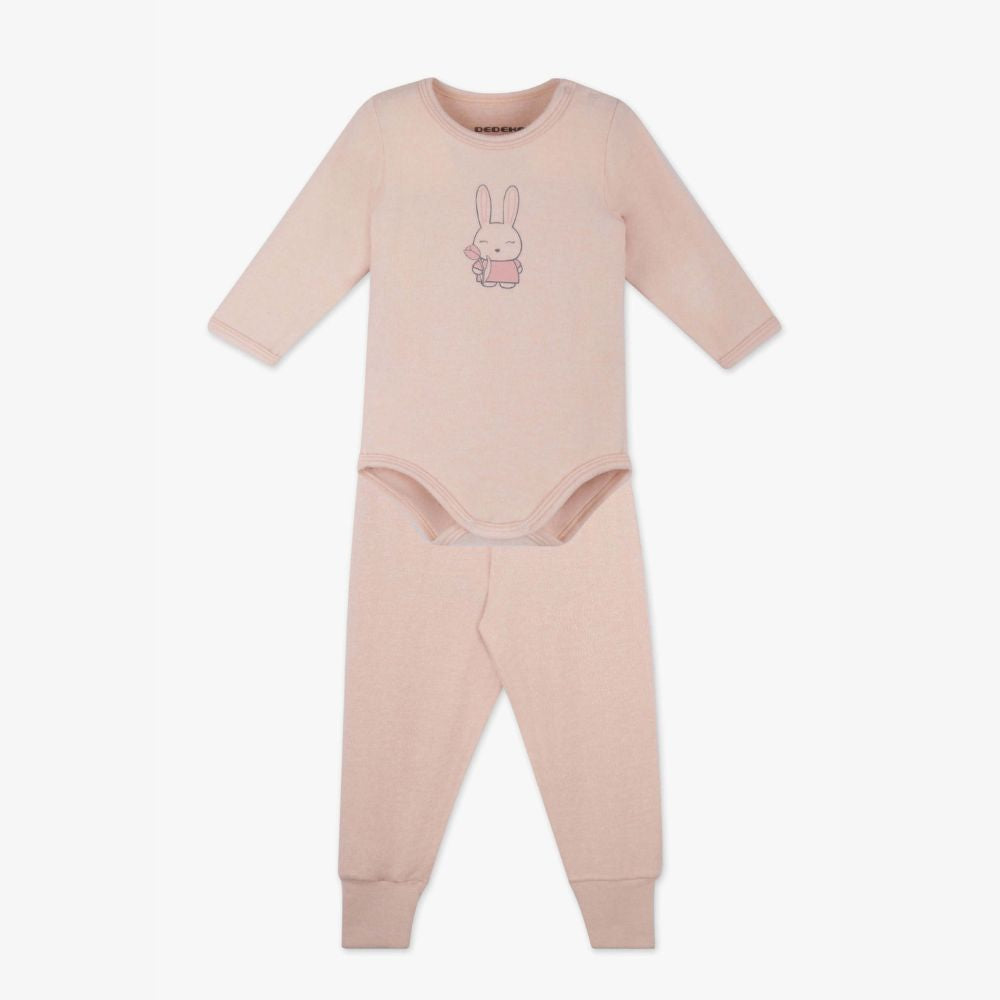 CONJUNTO DE BODY MELANGE AZUL/ROSA (RN ao GG)
