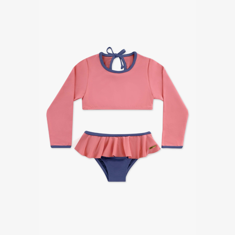 CROPPED COM CALCINHA LIGHT ROSA FLAMINGO (TAM 1 AO 3)