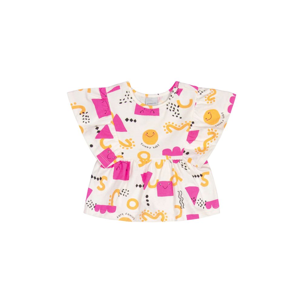 CONJUNTO BLUSA EM COTTON E SHORT EM MOLETOM SEM FELPA