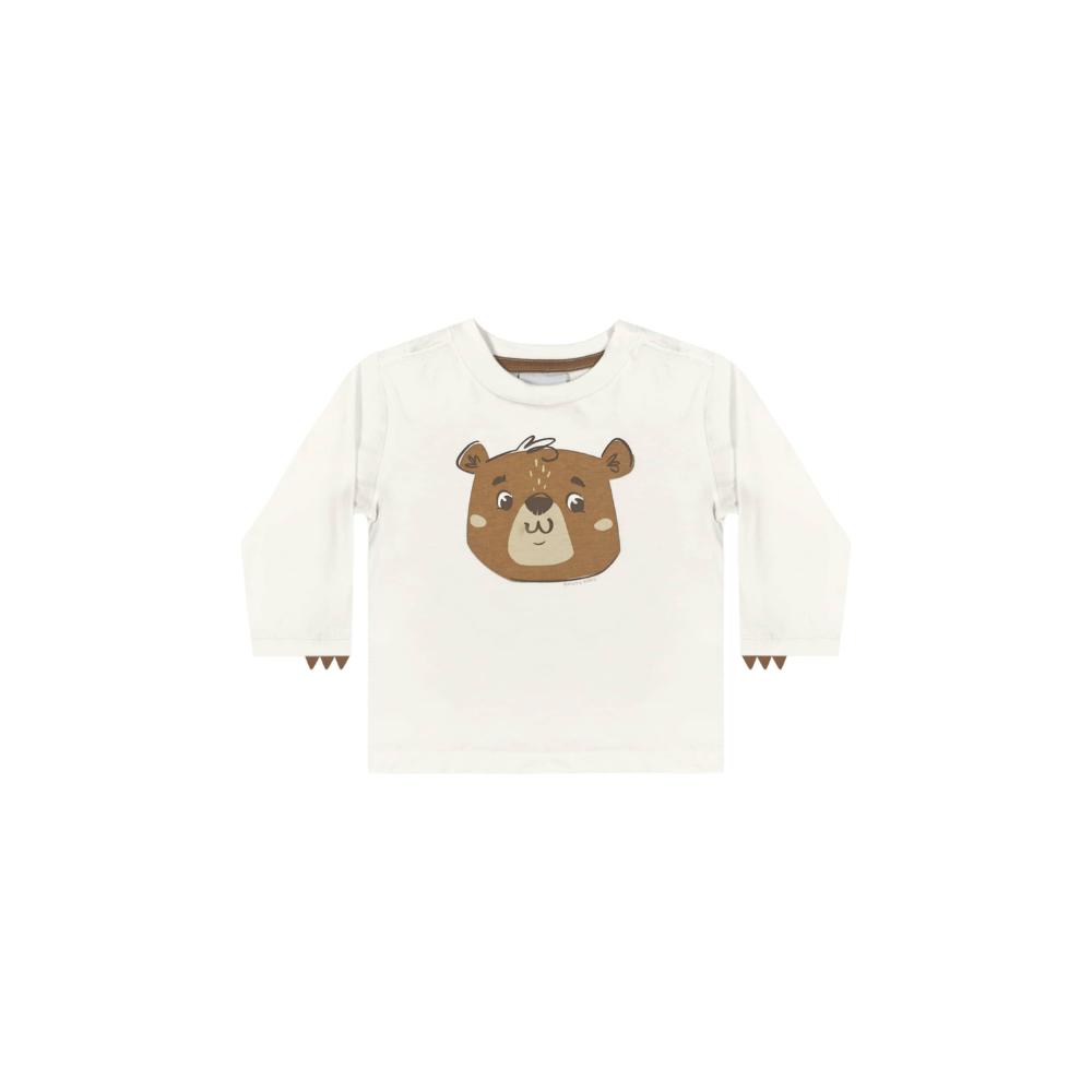 CAMISETA MANGA LONGA EM MEIA MALHA