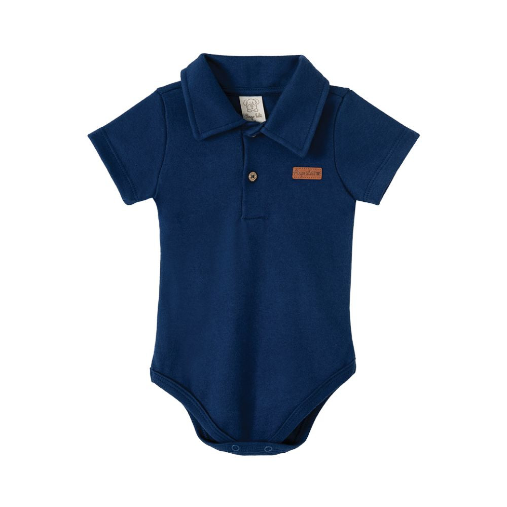 CONJUNTO BODY MANGA CURTA E SHORTS NAVY BOY