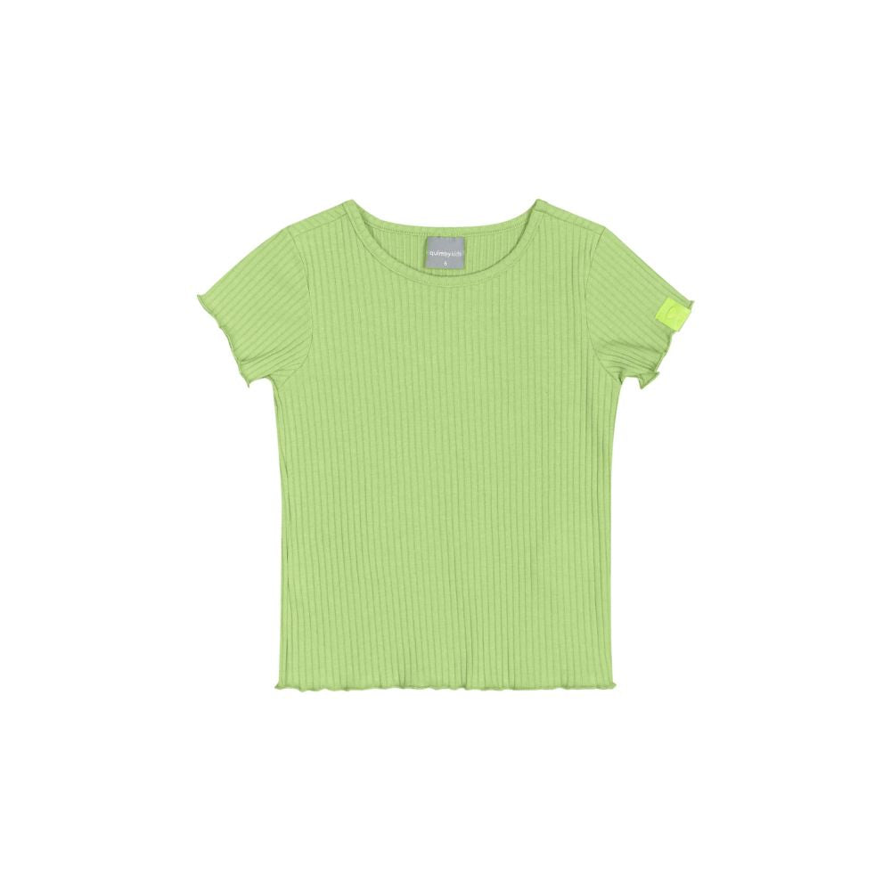 BLUSA MANGA CURTA EM RIBANA CANELADA