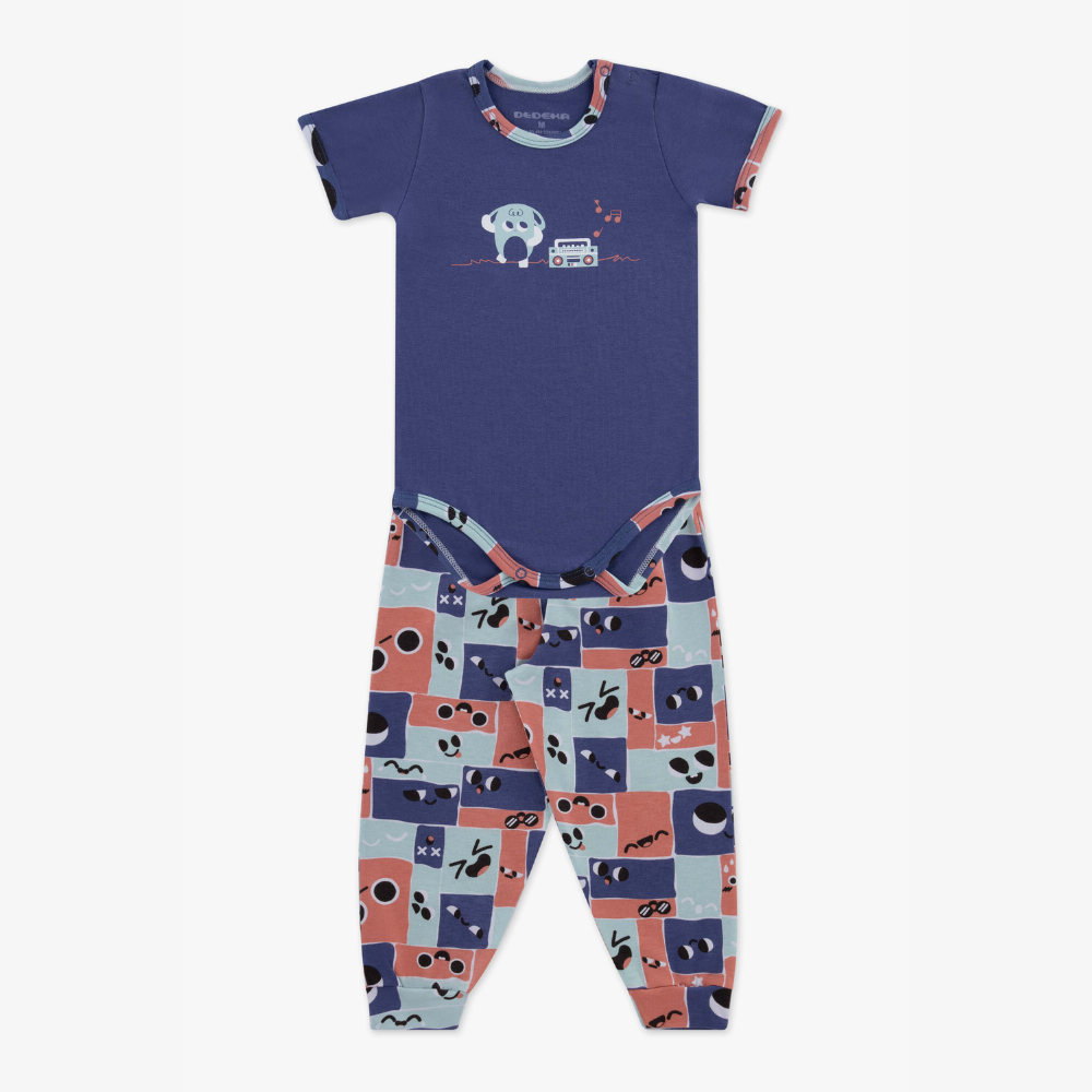 CONJUNTO DE BODY ALGODAO E MODAL HAPPY (TAM RN AO GG)