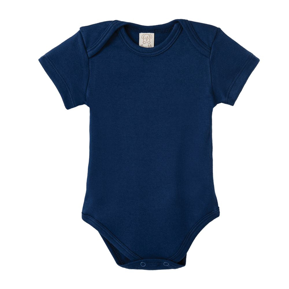 CONJUNTO BODY MANGA CURTA E JARDINEIRA NAVY BOY