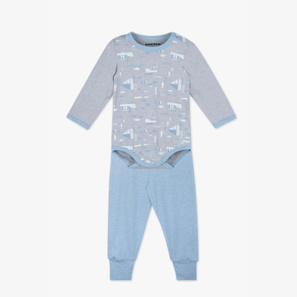 CONJUNTO DE BODY MELANGE CINZA MESCLA (RN AO GG)