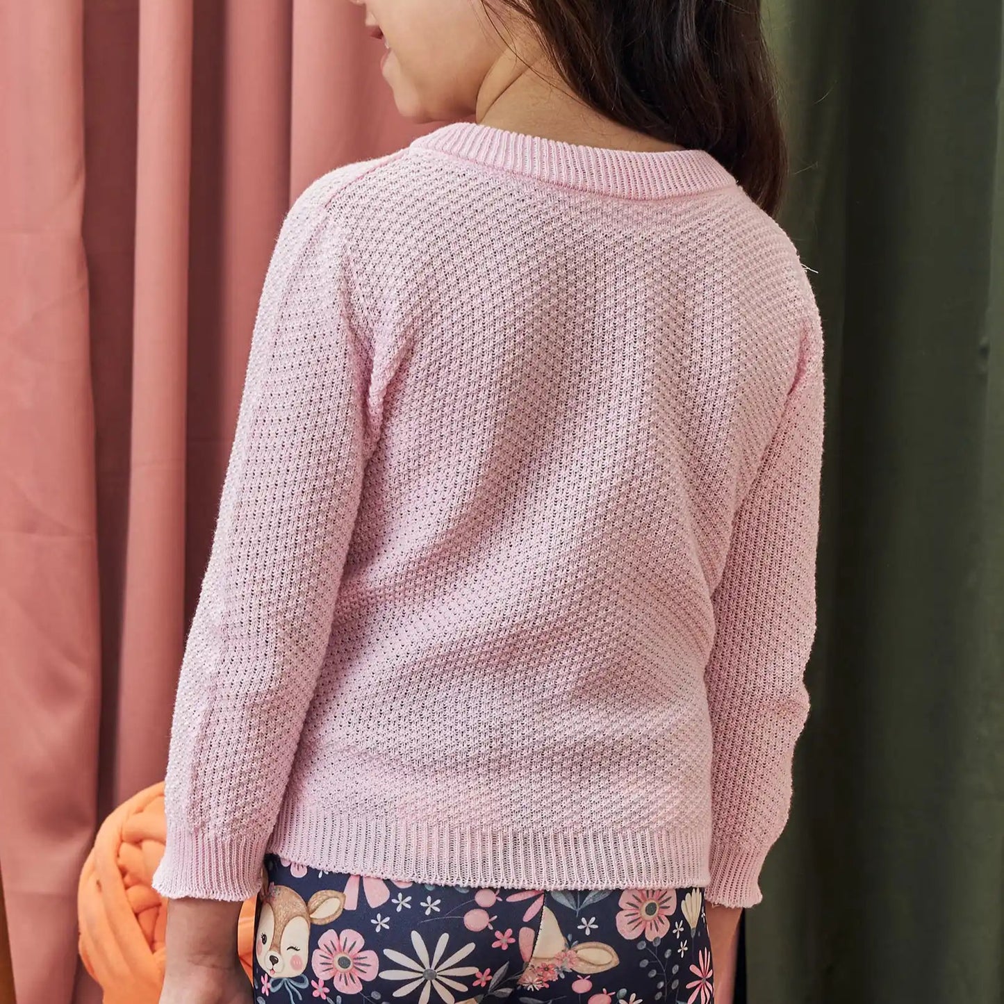 BLUSAO EM TRICOT ALGODAO ROSA CLARO