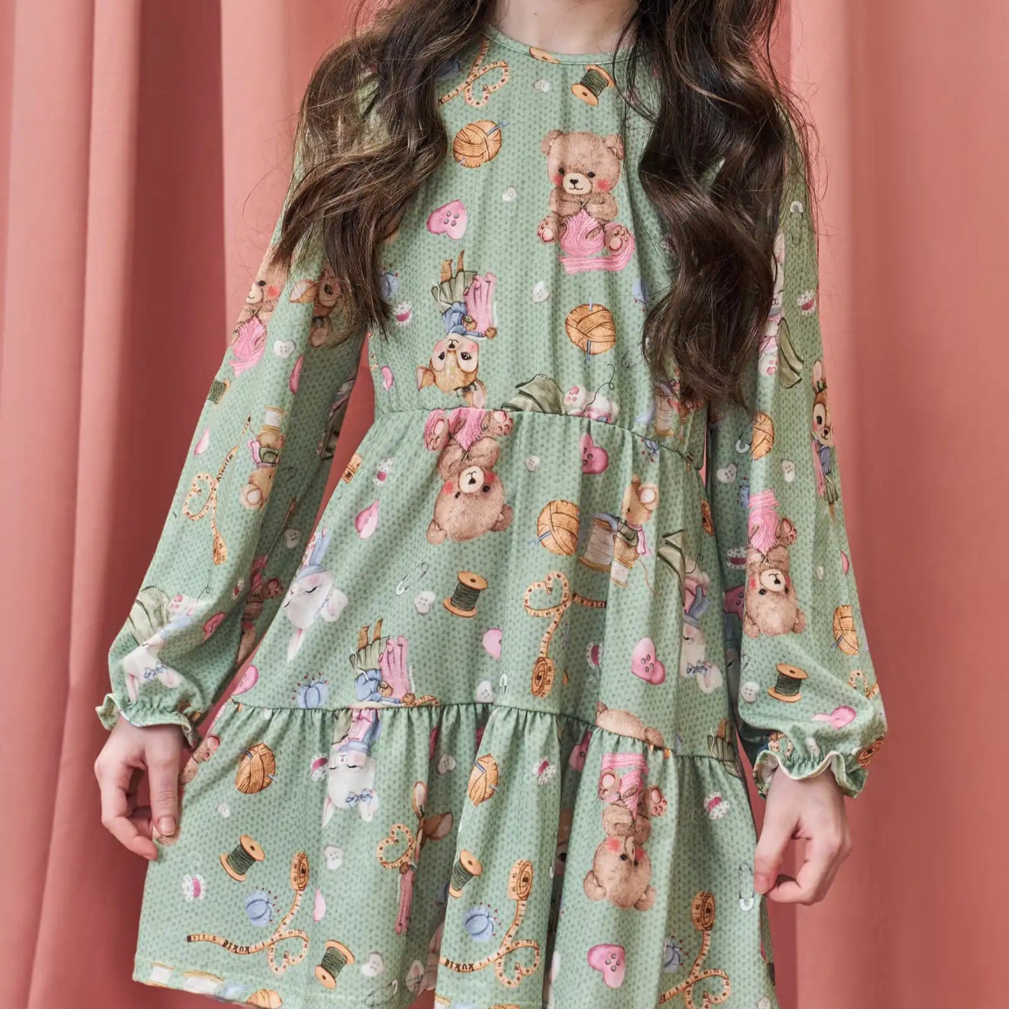VESTIDO MANGA LONGA VERDE