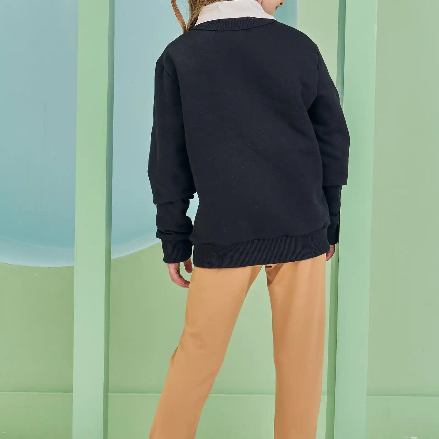 BLUSAO ML E LEGGING PRETA