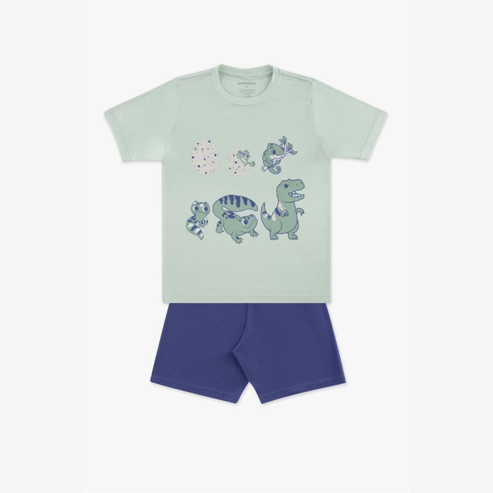 PIJAMA MODAL AZUL NAVY (TAM 4 AO 8)