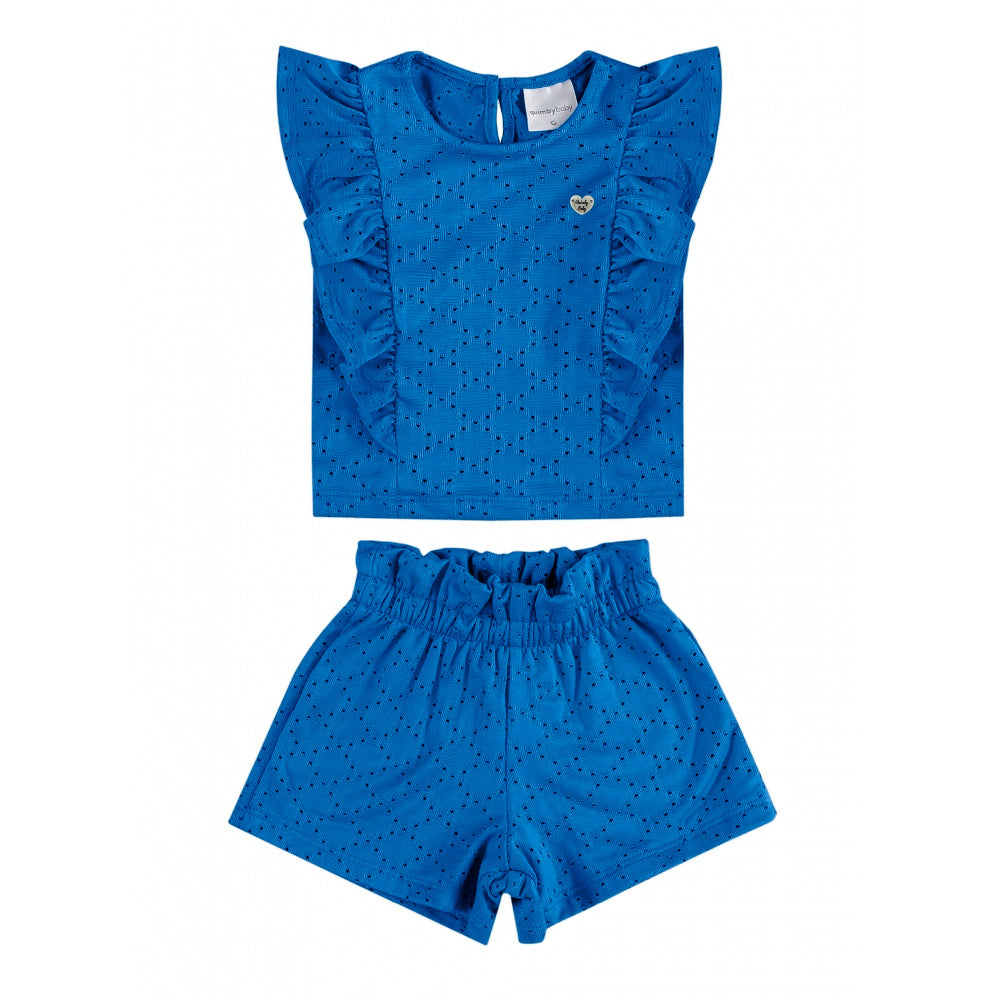 CONJUNTO BLUSA E SHORT EM MALHA LAISE