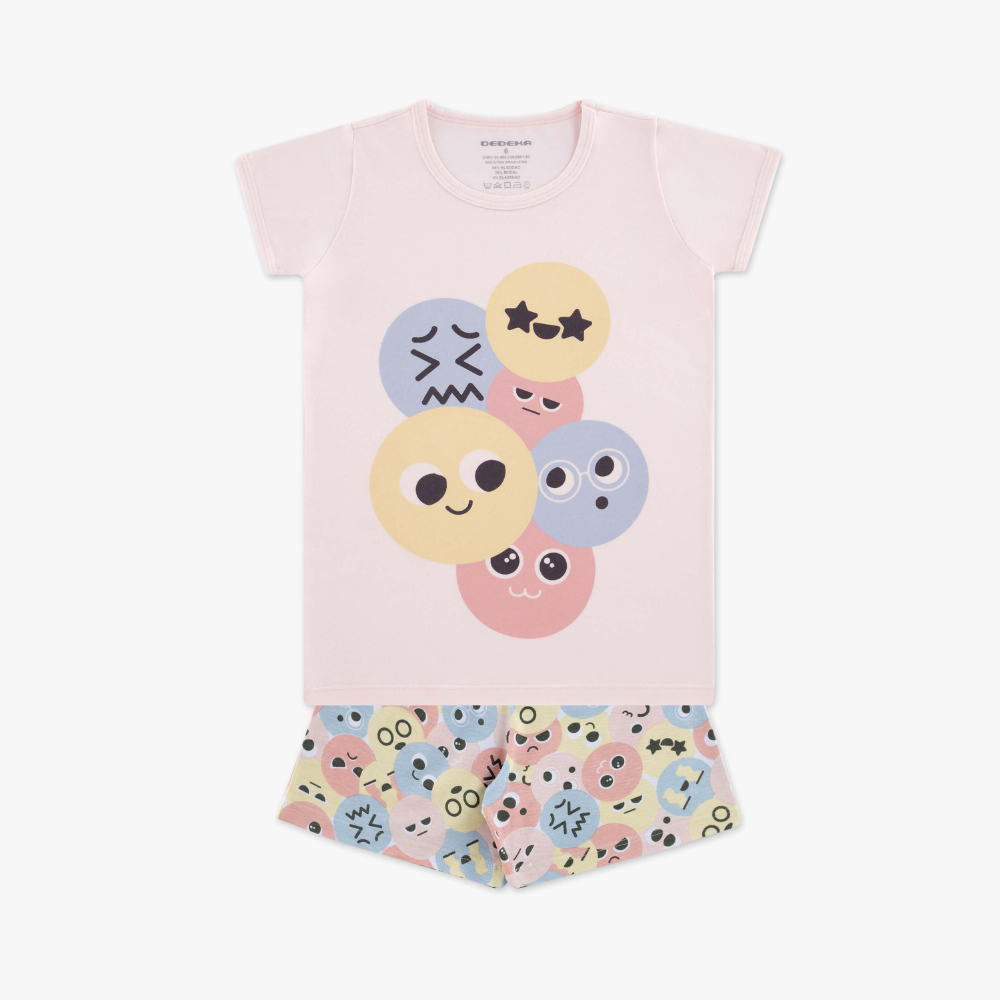 PIJAMA ALGODAO E MODAL EMOCOES E SENTIMENTOS (TAM 4 AO 8)