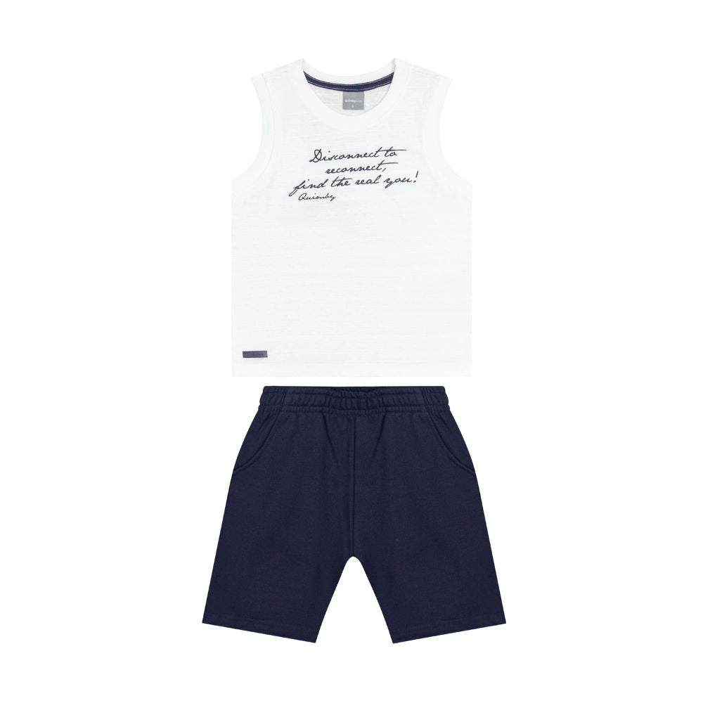 CONJUNTO REGATA MALHA FLAME E BERMUDA MOLETOM