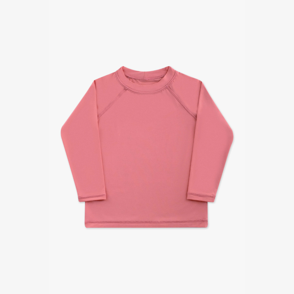 CAMISETA COM PROTECAO SOLAR UV 50+ ROSA/CORAL/MARINHO (TAM 1 AO 3)
