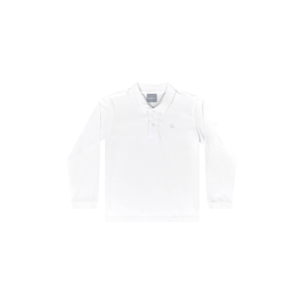 CAMISA POLO MANGA LONGA EM MEIA MALHA