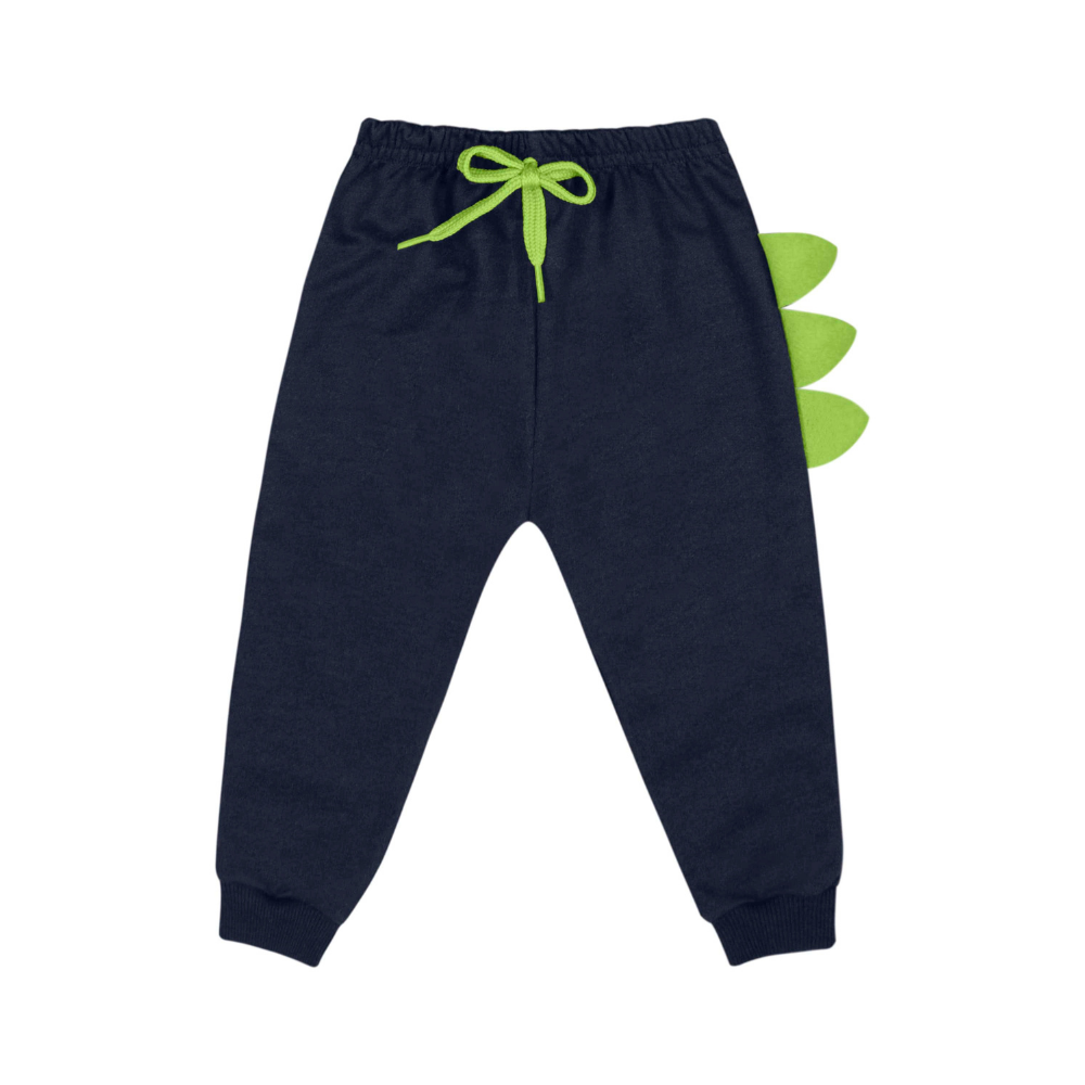 CONJUNTO BLUSAO E CALCA EM MOLETOM SEM FELPA AZUL ESCURO