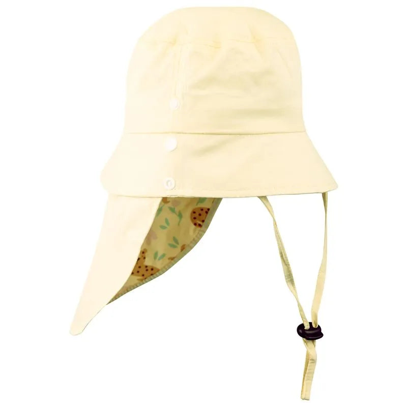CHAPEU C/PROTECAO TECIDO UV 06-24 MESES FEM PIMPOLHO AMARELO/SOL