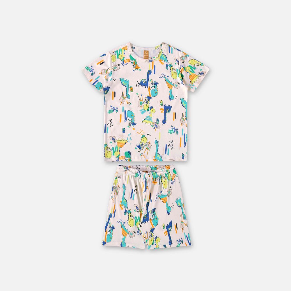 PIJAMA CAMISETA E BERMUDA EM SUEDINE