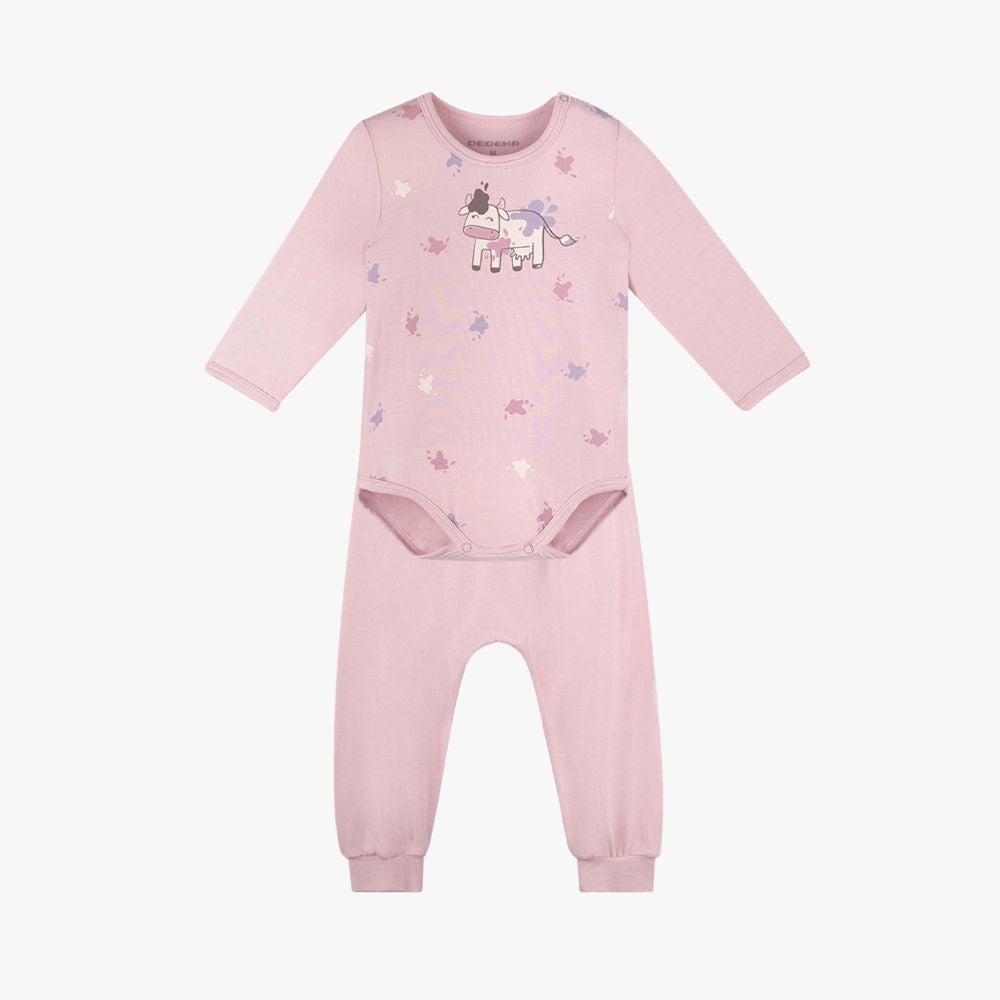 CONJUNTO DE BODY MODAL VAQUINHA ROSA (RN ao GG)