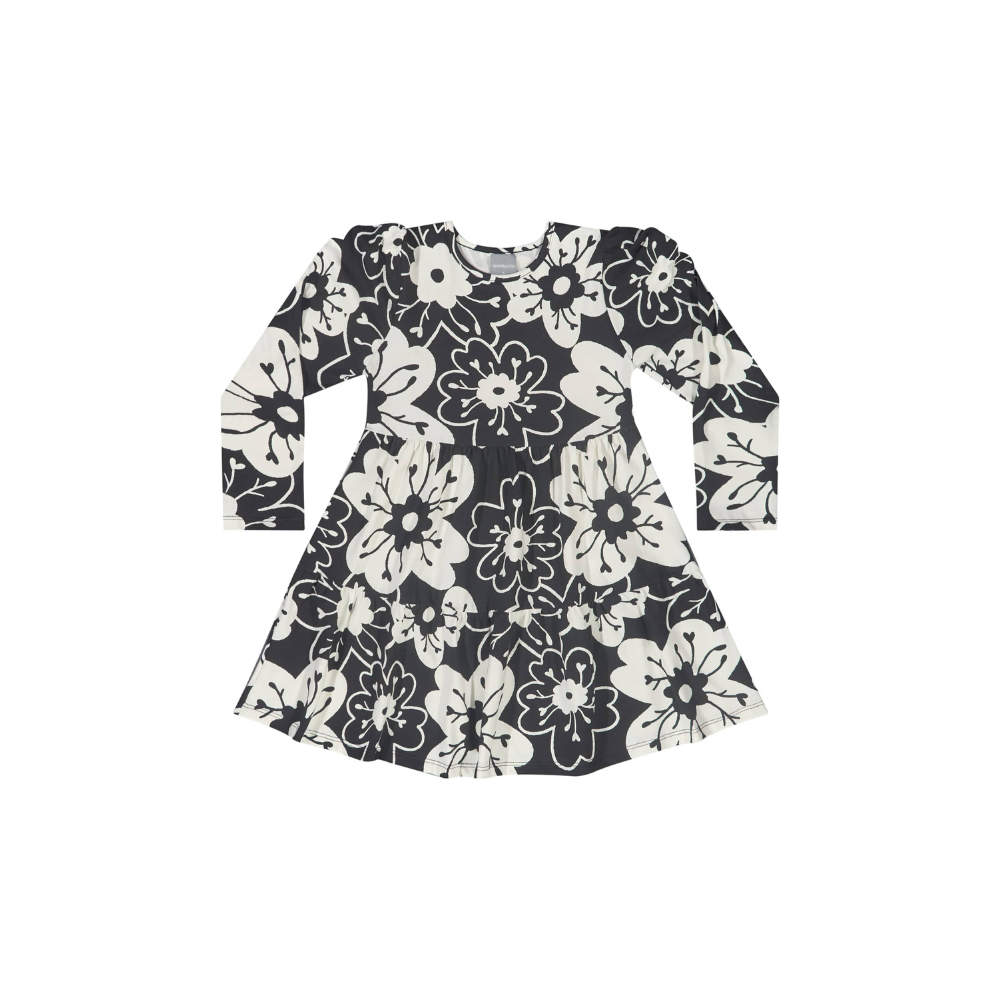 VESTIDO MANGA LONGA EM COTTON FLORAL