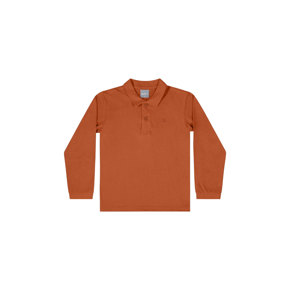 CAMISA POLO MANGA LONGA EM MEIA MALHA