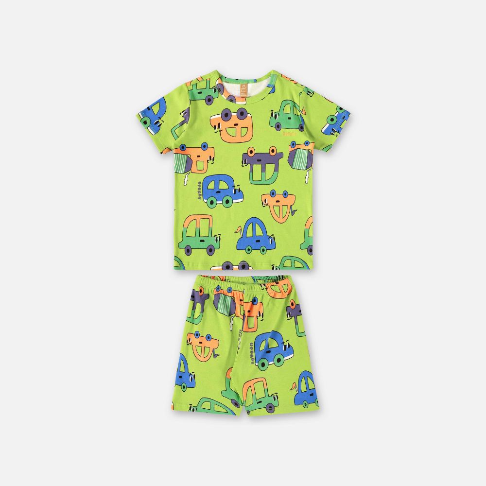 PIJAMA CAMISETA E BERMUDA EM SUEDINE
