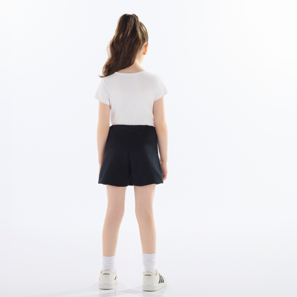 SHORT-SAIA EM MOLETOM SEM FELPA AZUL/VIOLETA/PRETO