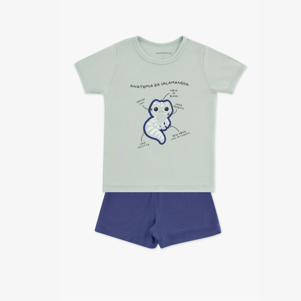 PIJAMA MODAL AZUL NAVY (TAM 1 AO 3)