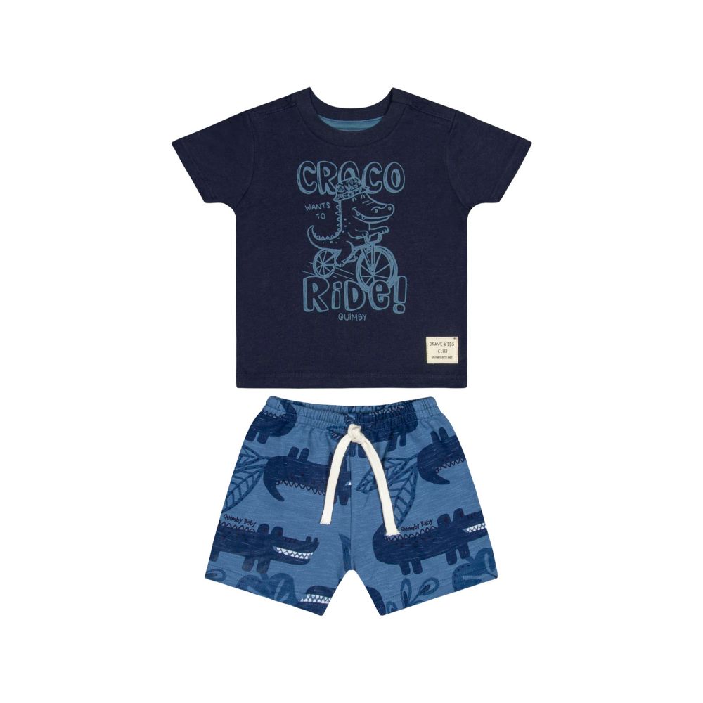 CONJUNTO CAMISETA MALHA BERMUDA MOLETOM