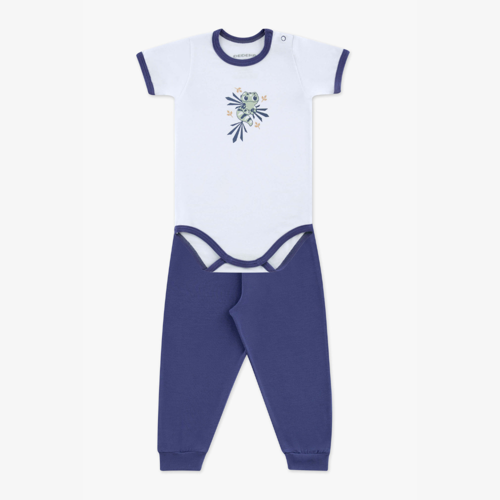 CONJUNTO DE BODY MODAL AZUL NAVY SALAMANDRA (TAM RN AO GG)