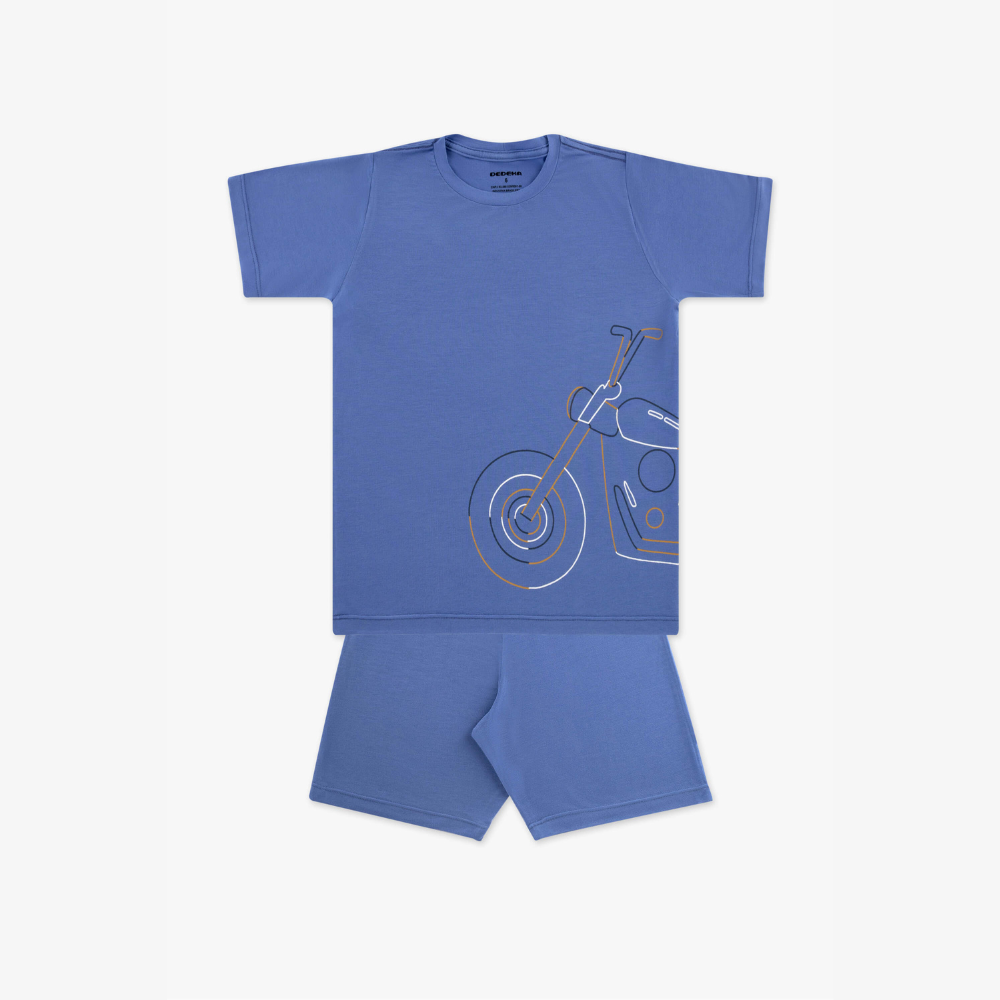 PIJAMA MODAL AZUL BLUE (TAM 4 AO 8)