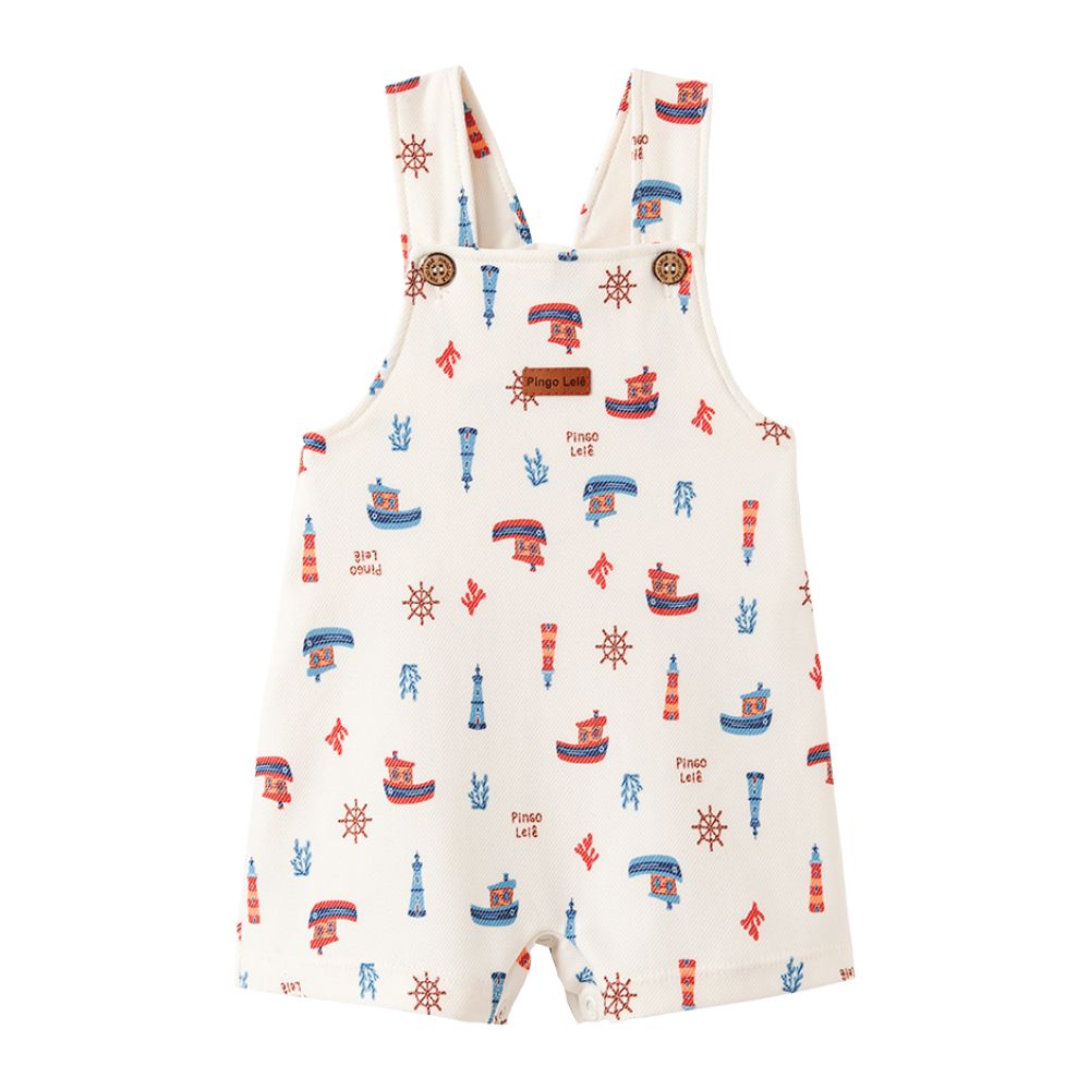 CONJUNTO BODY MANGA CURTA E JARDINEIRA NAVY BOY