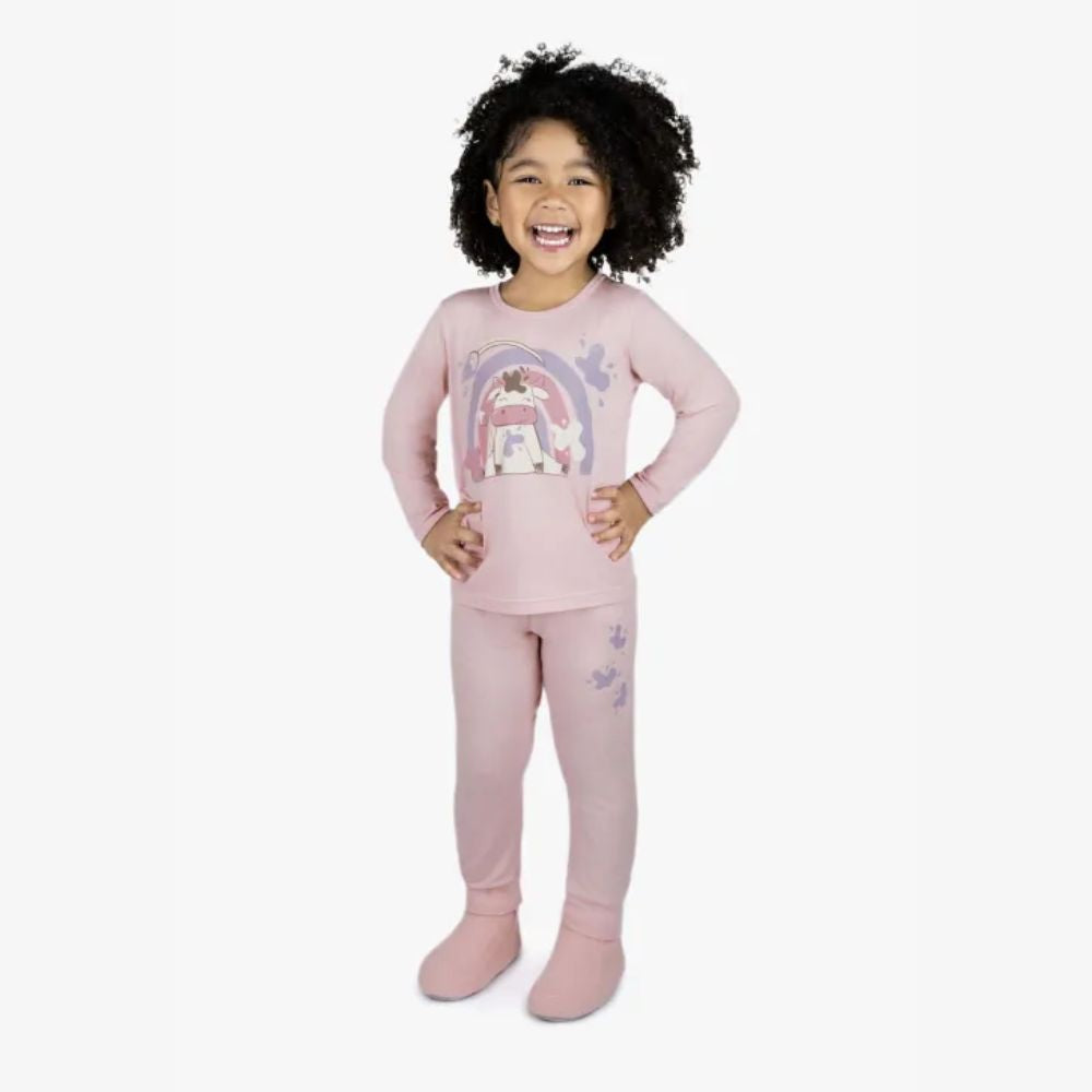 PIJAMA MODAL ROSA RAPOSA/VAQUINHA DEDEKA (1 ao 3)