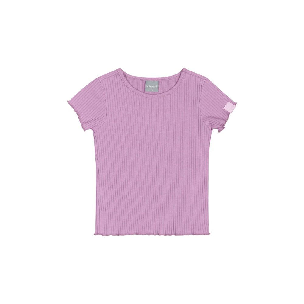 BLUSA MANGA CURTA EM RIBANA CANELADA