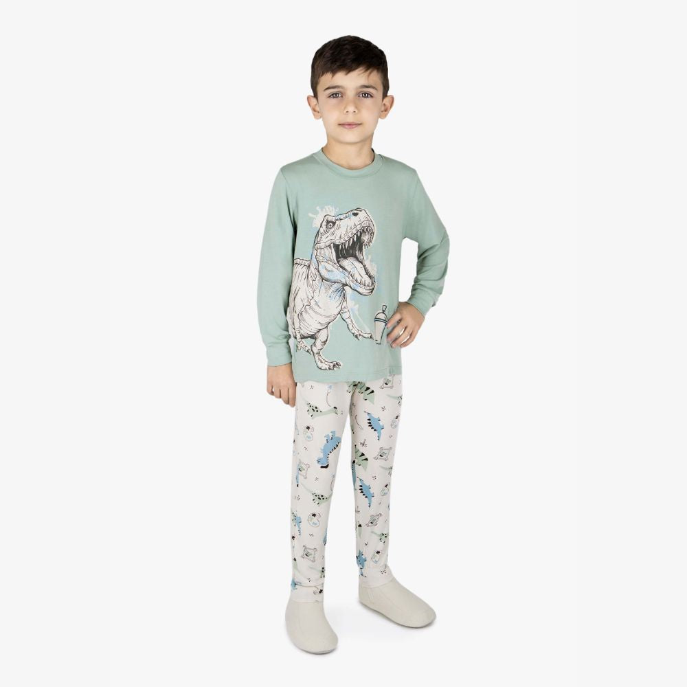 PIJAMA MODAL DINOSSAURO PINTOR (4 ao 8)