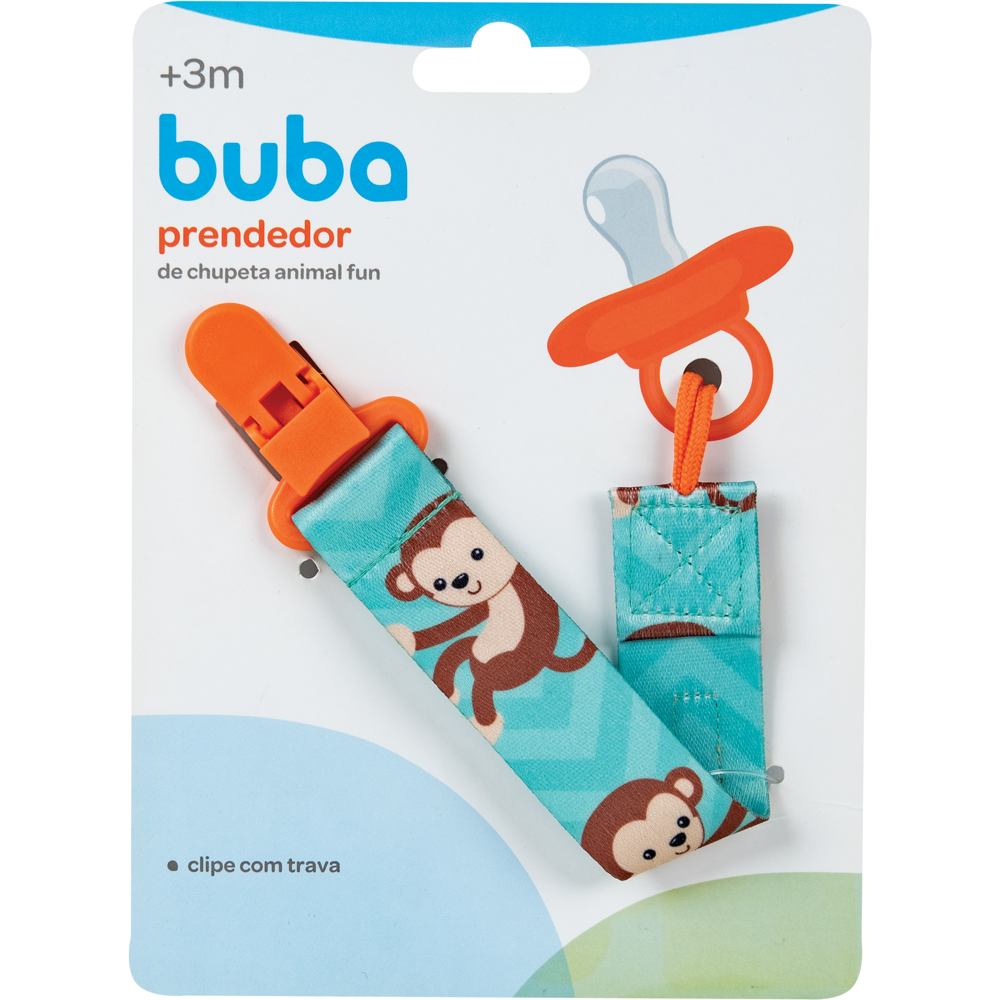 PRENDEDOR DE CHUPETA ANIMAL FUN MACACO