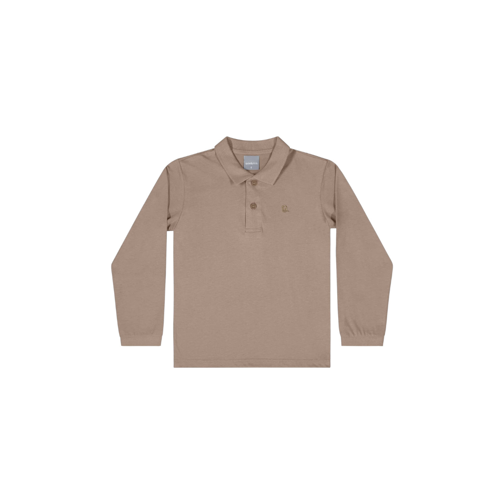CAMISA POLO MANGA LONGA EM MEIA MALHA