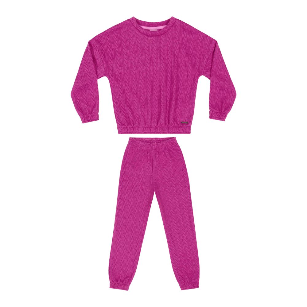 CONJUNTO BLUSAO E CALCA EM MALHA TRICOT