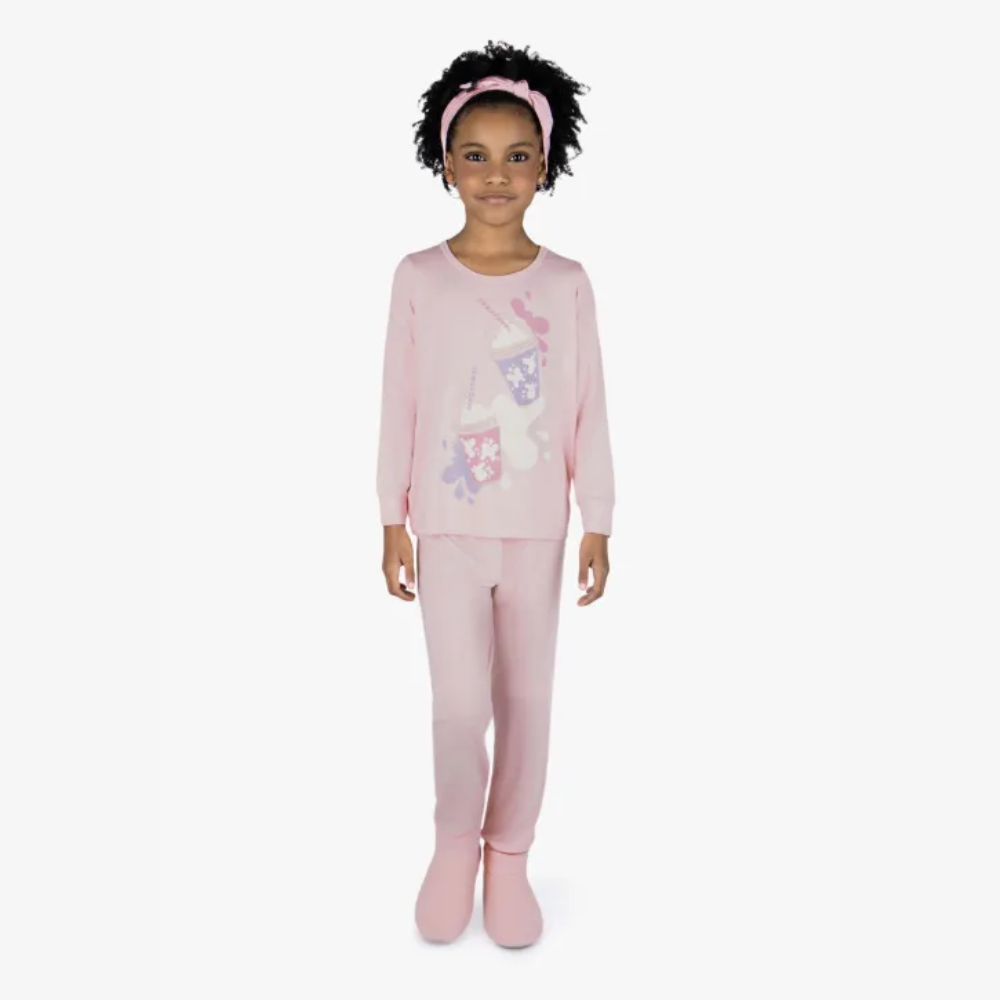 PIJAMA MODAL ROSA TULIPA DEDEKA (4 ao 8)