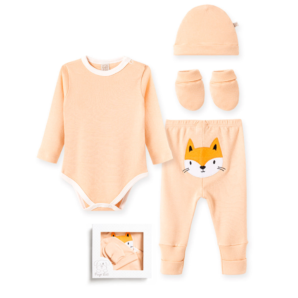 KIT PRESENTES 4 PEÇAS - BODY ML, CALÇA, TOUCA E LUVAS