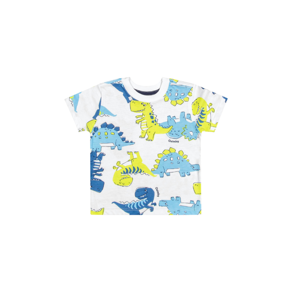 CAMISETA MANGA CURTA EM MEIA MALHA ABSTRATO