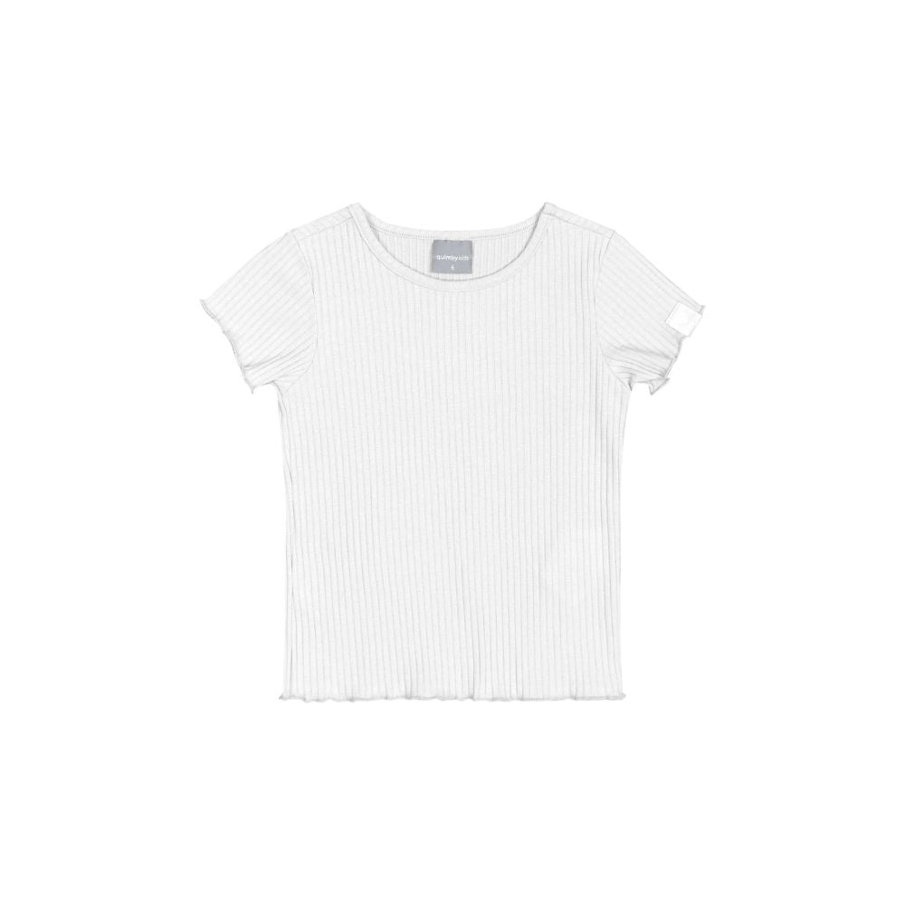 BLUSA MANGA CURTA EM RIBANA CANELADA