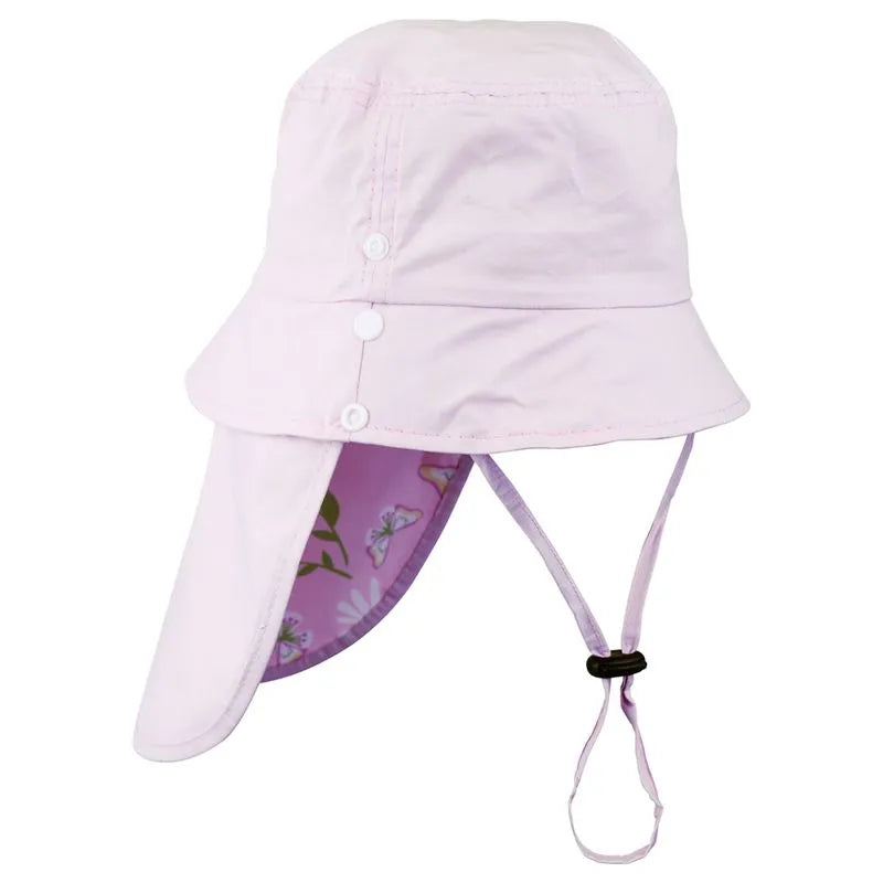 CHAPEU C/PROTECAO TECIDO UV 06-24 MESES FEM PIMPOLHO ROSA/ONCA