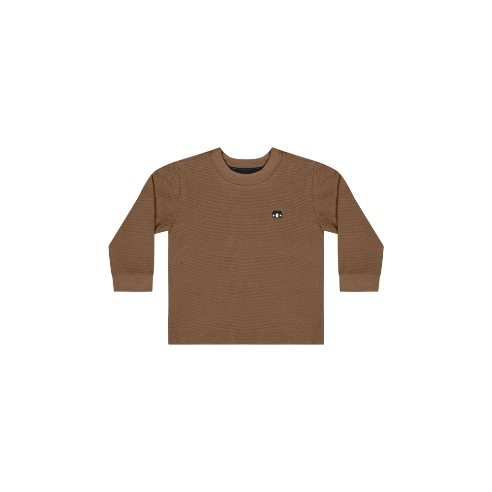 CAMISETA MANGA LONGA EM MALHA COLMEIA