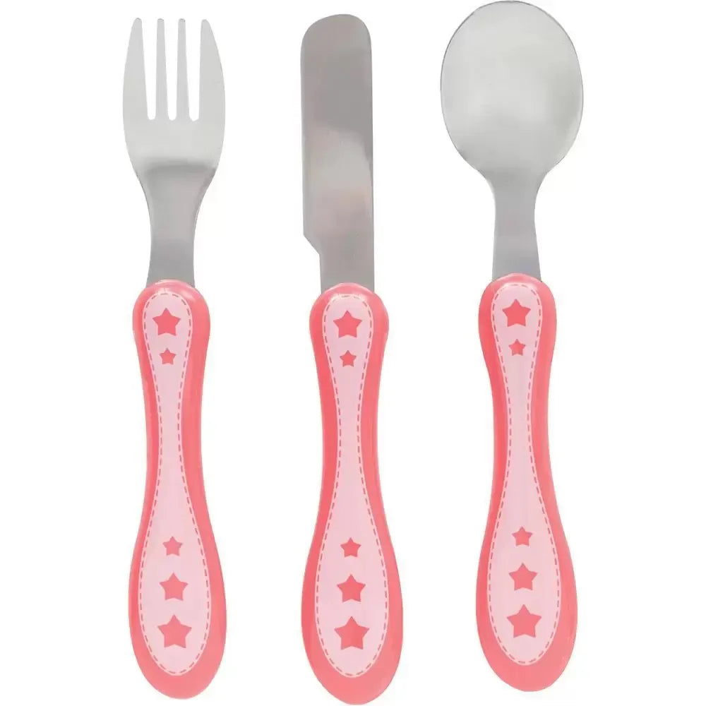 KIT 3 TALHERES ESTRELINHA ROSA